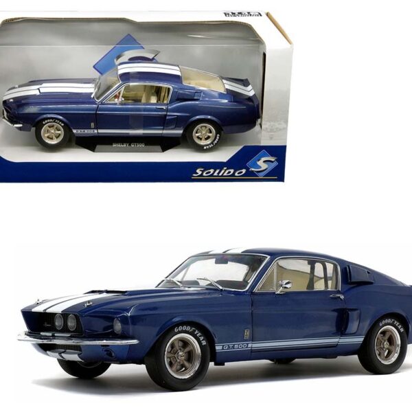 Solido 1:18 1967 Shelby GT500 (Nightmist Blue with Light Grey Stripes)