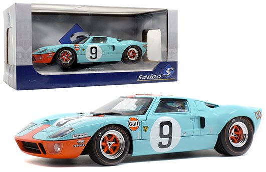 Solido 1:18 1968 Ford GT40 MKI 24HR of Le Mans #9 Gulf (Light blue/orange)