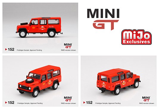 Mini GT 1:64 Land Rover Defender 110 UK Royal Mail Post Bus  Limited Edition