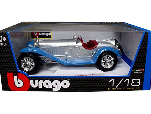 Bburago 1:18 1932 Alfa Rome 8C 2300 Spider Touring Silver