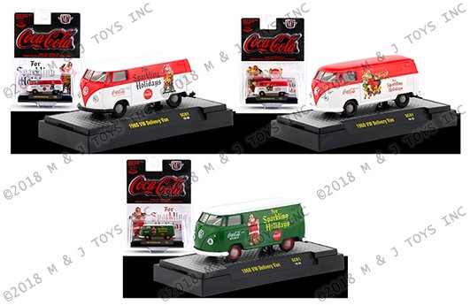 M2 Machines 1:64 Hobby Exclusive – Coca-Cola – For Sparkling Holidays “Santa Claus” 1960 Volkswagen