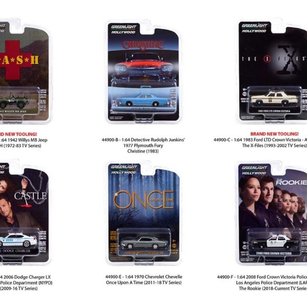 Greenlight 1:64 Hollywood Series 30 Assortment (6 styles)