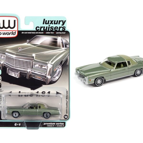 Auto World 1:64 1975 Cadillac Eldorado – Green Metallic