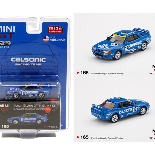 Mini GT 1:64 MiJo Exclusives Calsonic Nissan Skyline GT-R Gr.A #12 1990 Japan Touring Car Championship