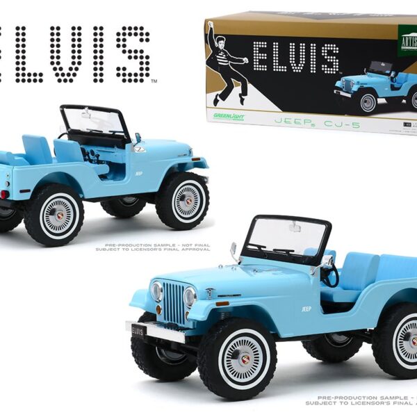 Greenlight 1:18 Artisan Collection – Elvis Presley Jeep CJ-5 – Sierra Blue