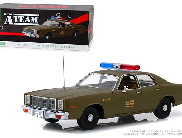 Greenlight 1:18 Artisan Collection – The A-Team – 1977 Plymouth Fury (Green)