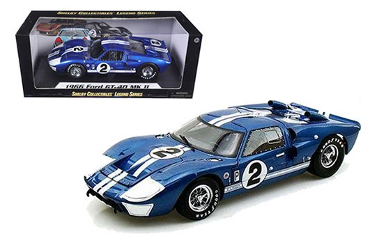 Shelby Collectibles 1:18 1966 Ford GT 40 MKII #2 (Blue)