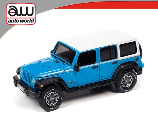 Auto World 1:64 2018 Jeep Wrangler JK Unlimited Sport – Blue with white top