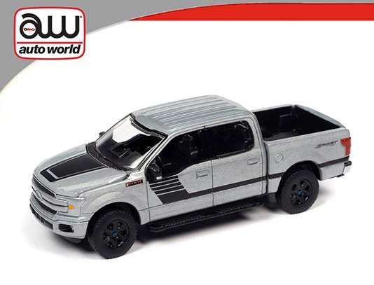 Auto World 1:64 2019 Ford F-150 XLT Sport – Silver
