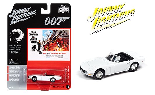 Johnny Lightning 1:64 Pop Culture James Bond 007 You Only Live Twice 1967 Toyota 2000GT White