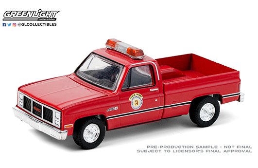 Greenlight 1:64 Hobby Exclusive – 1987 GMC High Sierra – Arlington Heights, Illinois Public Works (Red)