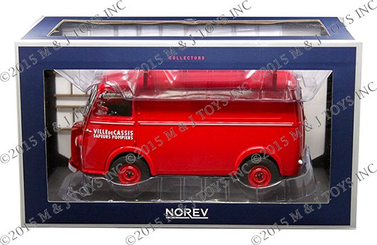 Norev 1:18 1955 Peugeot D4A ” Pompier ” with Ladders (red)