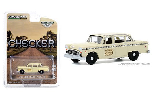 Greenlight 1:64 Hobby Exclusive – 1971 Checker Taxicab – Tisdale Cab Co. (Cream)