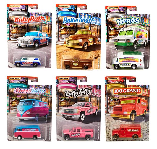 Matchbox 1:64 Candy Assortment 2019 (6 styles)