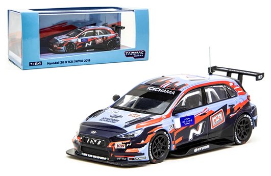 Tarmac Works 1:64 Hobby64 Hyundai i30 N TCR WTCR 2019 (Light Purple) with Decal Stickers #1 & #5
