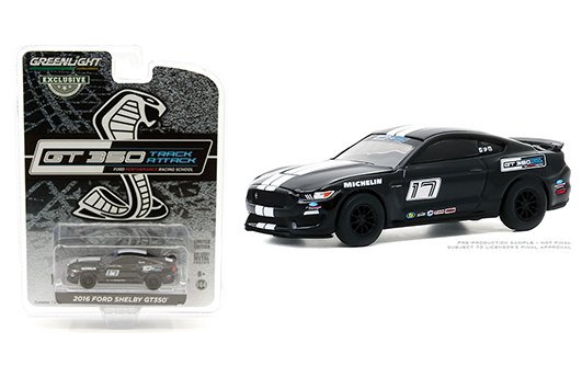 Greenlight 1:64 Hobby Exclusive – 2016 Ford Mustang Shelby GT350 – Ford Performance Racing School GT350 Track Attack #17 (Shadow Black)