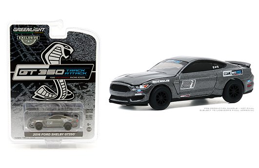 Greenlight 1:64 Hobby Exclusive – 2016 Ford Mustang Shelby GT350 – Ford Performance Racing School GT350 Track Attack #21 – Magnetic [Grey]