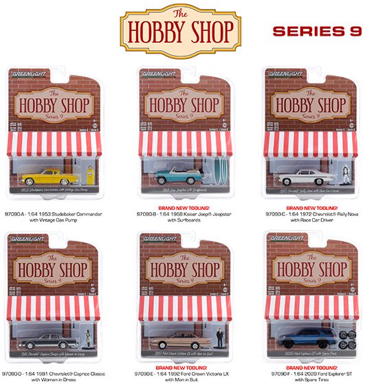 Greenlight 1:64 The Hobby Shop Series 9 Assortment (6 Styles)