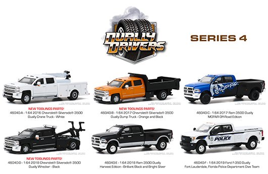 Greenlight 1:64 Dually Drivers Series 4 Assortment (6 Styles)