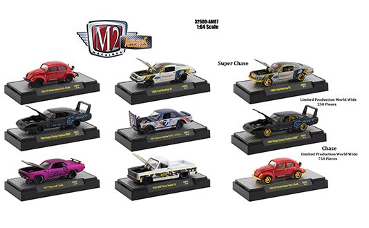M2 Machines 1:64 Auto-Mods 2020 Release AM07 Assortment of 6 styles