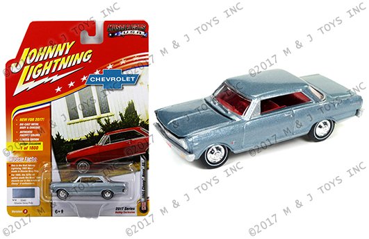 Johnny Lightning 1:64 Muscle Cars U.S.A. 2017 Version B – 1965 Chevrolet Nova SS (Gray)