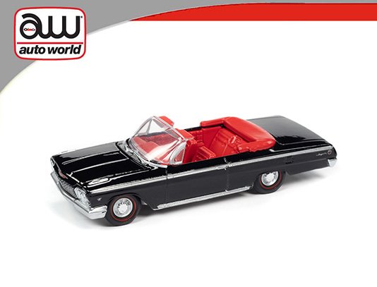 Auto World 1:64 Premium – 1962 Chevrolet Impala SS Convertible (Black)
