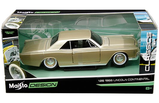 Maisto 1:24 W/B – Design Classics – 1966 Lincoln Continental Gold