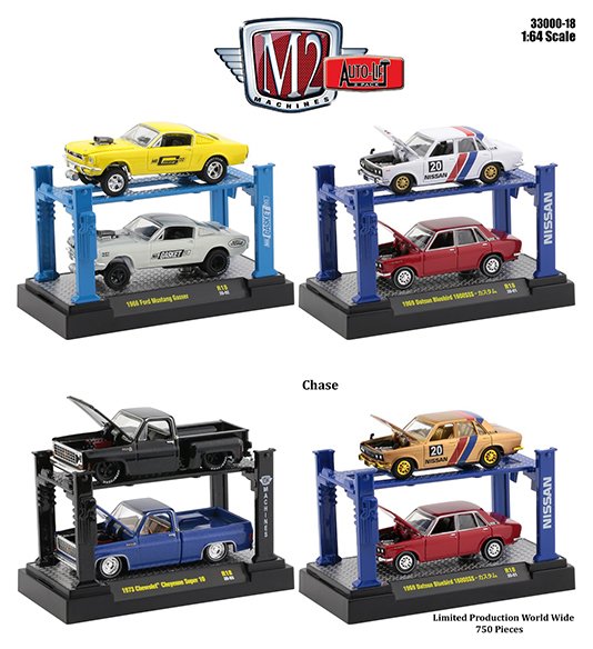 M2 Machines 1:64 Auto-Lift Release 18 Assortment (3 Styles)(2020)
