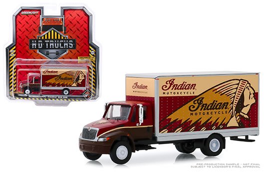 Greenlight 1:64 HD Trucks Series 17 – 2013 International Durastar Box Van – Indian Motorsports (Red)