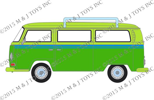 Greenlight 1:64 Club V-DUB Series 4 – 1968 Volkswagen T2 Type 2 With Roof Rack Green