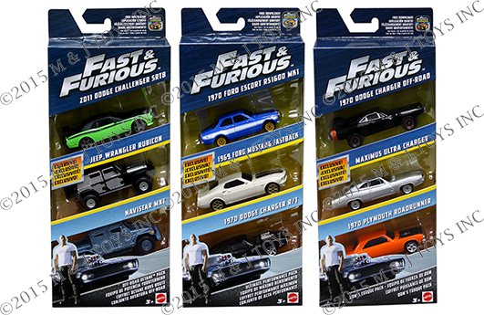 HOT WHEELS 1:55 FAST & FURIOUS – DIE-CAST 3-PACK ASSORTMENT