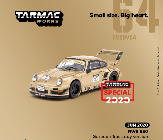 Tarmac Works 1:64 RWB 930 Garuda – Track day version – 2020 Indonesia Special Edition (Gold)