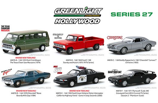 Greenlight 1:64 Hollywood Series 27 Assortment (6 Styles)