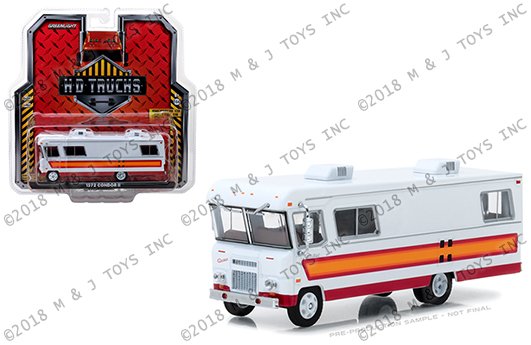 Greenlight 1:64 HD Trucks Series 13 – 1972 Condor II RV (White with Orange, Red and Maroon Stripes)
