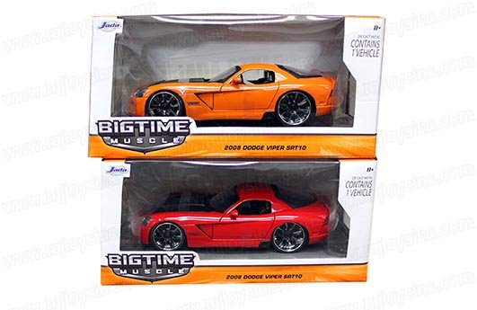 Jada  1:24 W/B Big Time Muscle 2008 Dodge Viper SRT10 (orange-red)