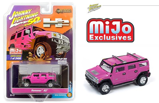 Johnny Lightning 1:64 50th Anniversary Off-Road Hummer H2 (Pink) – MiJo Exclusives