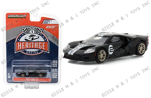 Greenlight 1:64 Heritage Racing Series 1 – 2017 Ford GT – 1966 #2 Ford GT40 Mk II Tribute