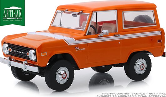 Greenlight 1:18 Artisan Collection – 1977 Ford Bronco Special Decor (Orange)