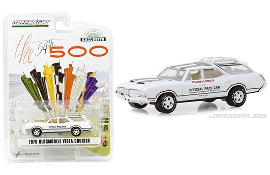 Greenlight 1:64 Hobby Exclusive – 1970 Oldsmobile Vista Cruiser – 54th Indy 500 Official Pace Car