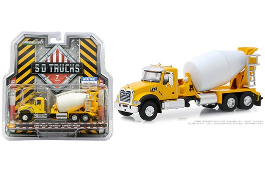 Greenlight 1:64 SD Trucks Series 6 – 2019 Mack Granite Cement Truck 6″ (yellow)