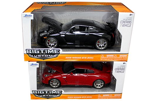 Jada 1:24 W/B – Big Time Kustoms – 2009 Nissan GT-R (R35) (black-red)
