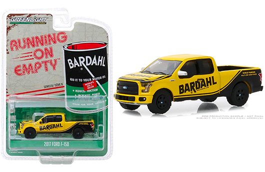 Greenlight 1:64 Running On Empty Series 8 – 2017 Ford F-150 Bardahl (Yellow)