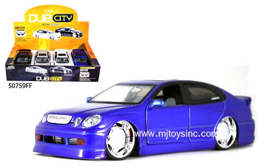 Jada 1:24 Display Dub City Lexus GS430 (black-purple-silver-white)