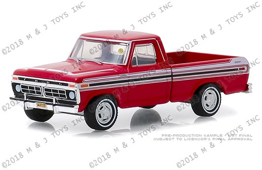 Greenlight 1:64 Mecum Auctions Series 3 – 1977 Ford F-100 (Red/White Stripes)