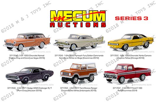 Greenlight 1:64 Mecum Auctions Series 3 Assortment (6 Styles)