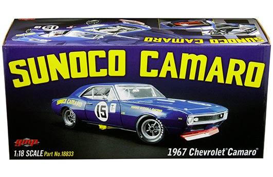 GMP 1:18 1967 Chevrolet Trans Am Camaro Z28 #15 Mark Donohue – Sunoco Penske Racing (Blue) – Sunoco Camaro