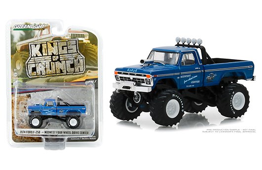 Greenlight 1:64 Kings of Crunch Series 3 – 1974 Ford F-250 Monster Truck (Blue)