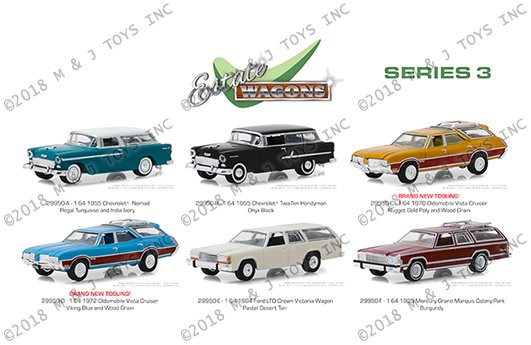 Greenlight 1:64 Estate Wagons Series 3 Assortment (6 Styles)
