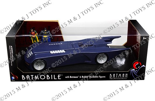 NJ CROCE 12″ BATMOBILE WITH BATMAN & ROBIN BENDABLE FIGURES – BATMAN: THE ANIMATED SERIES
