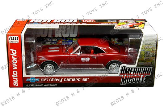 Auto World 1:18 American Muscle – 1967 Chevrolet Camaro SS Hot Rod Test Car (Red)